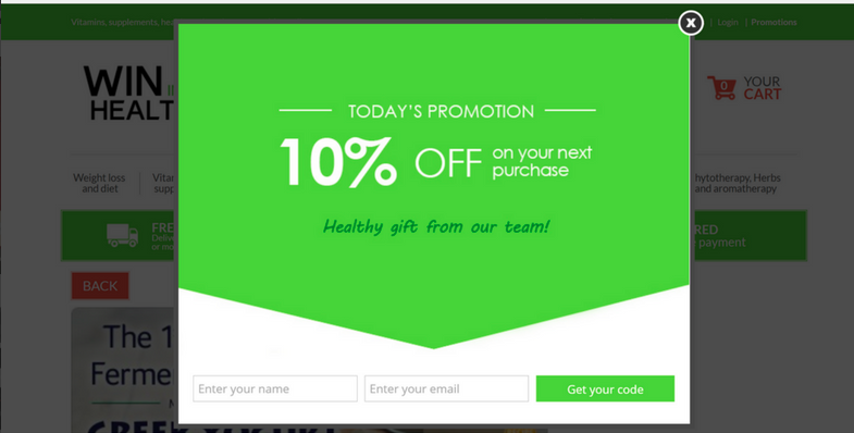 full page pop up example