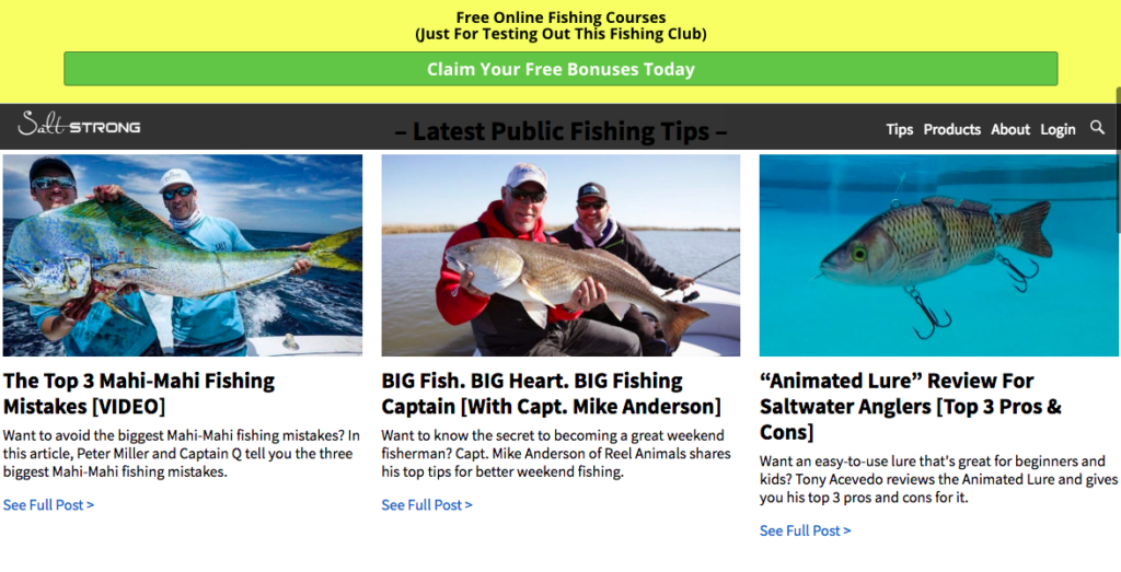 Floating Bar Pop up example