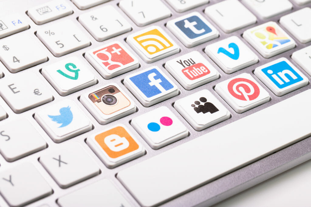 Laptop displaying the importance of social media marketing