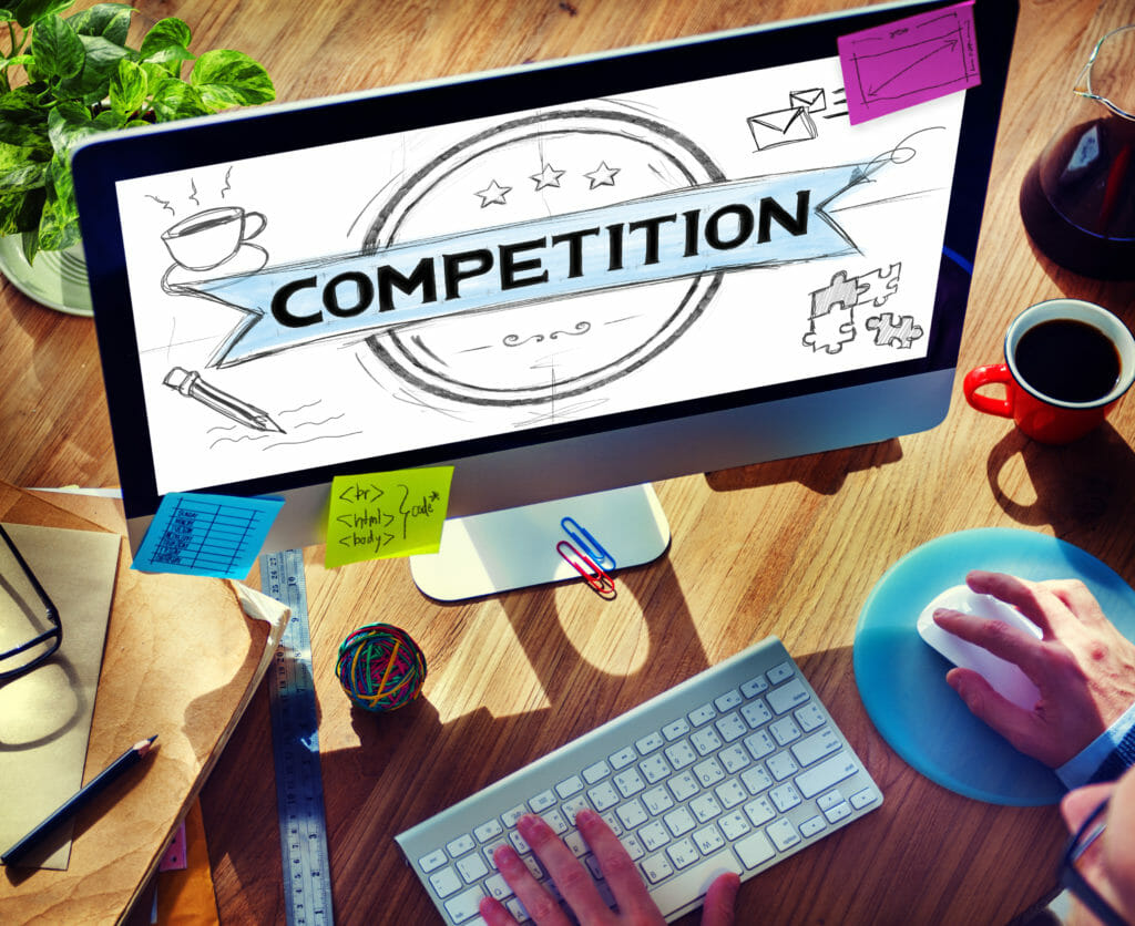 Laptop Screen Conducting Competitive Analysis